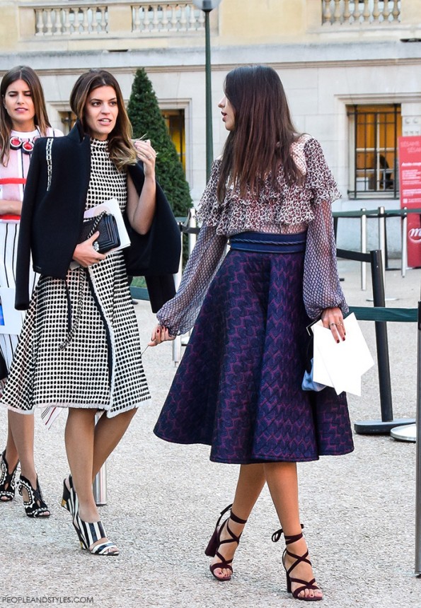People-and-Styles-midi-skirt-mix-patterns-elegant-Paris-Fashion-week-1