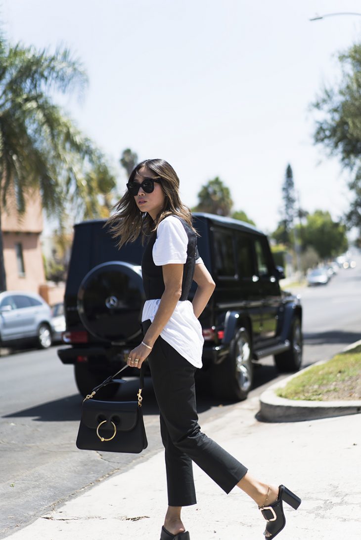 aimee_song_of_style_jw_anderson_bag_black_trousers_mules